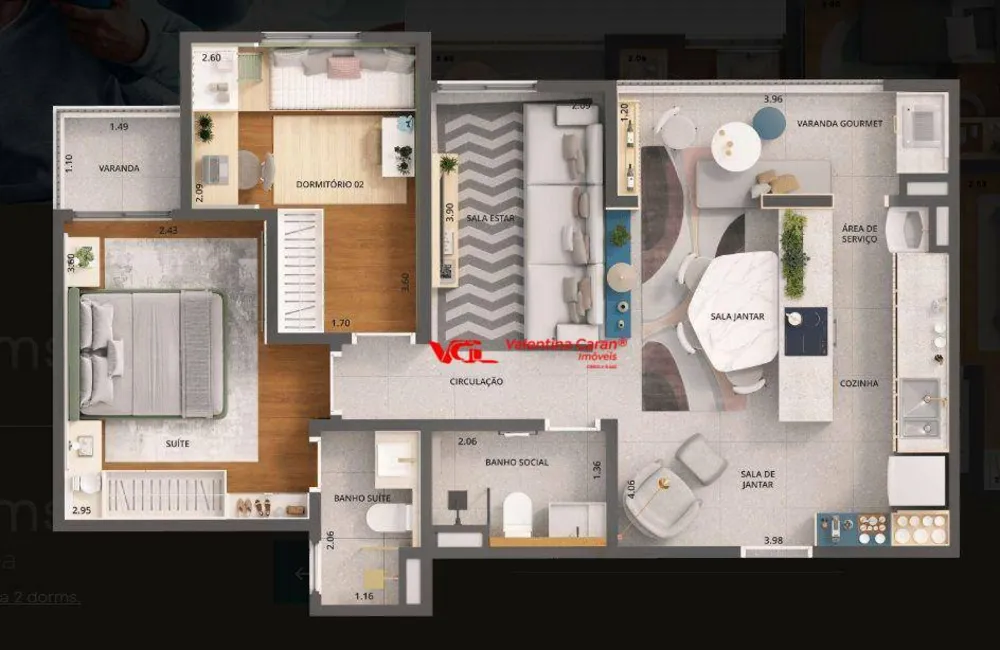 Apartamento, 2 quartos, 64 m² - Foto 4