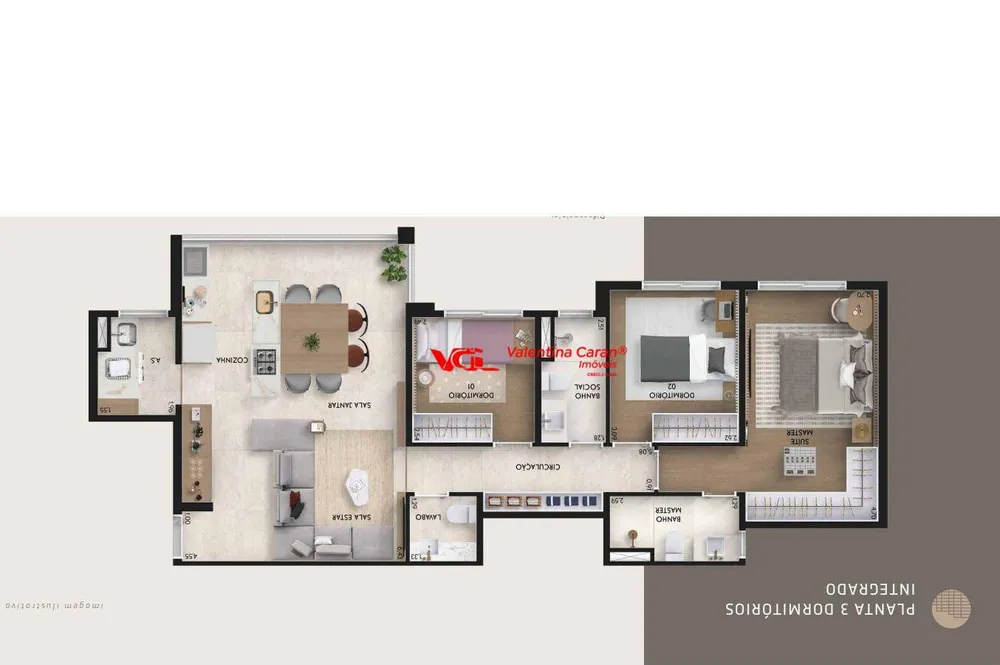 Apartamento, 3 quartos, 90 m² - Foto 1
