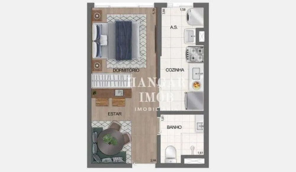Apartamento, 1 quarto, 26 m² - Foto 5