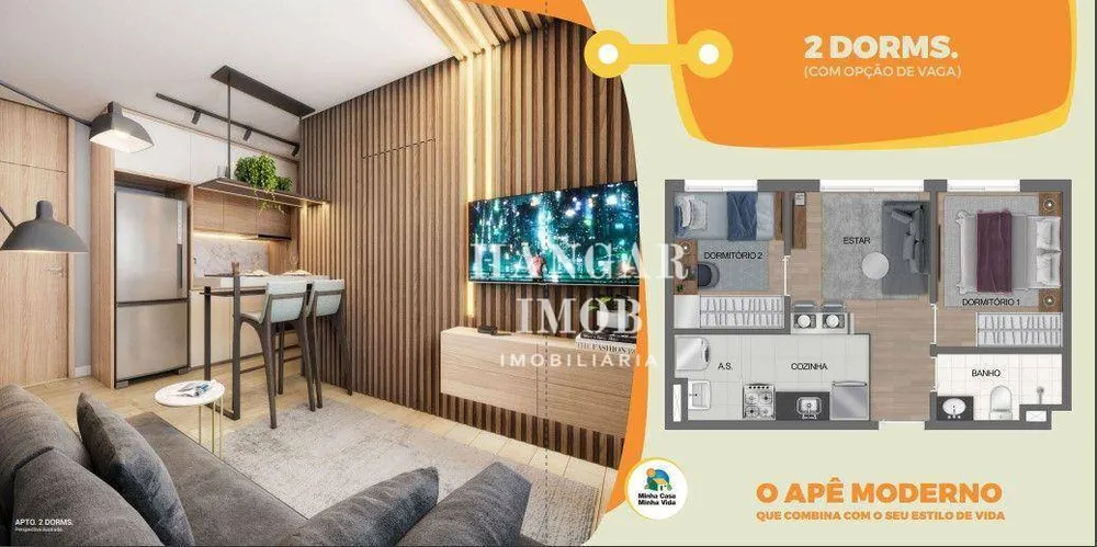 Apartamento, 2 quartos, 36 m² - Foto 1