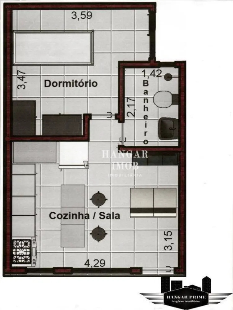 Apartamento, 1 quarto, 37 m² - Foto 2