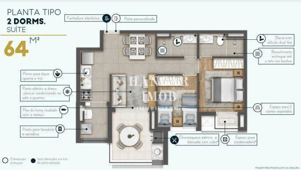 Apartamento, 2 quartos, 63 m² - Foto 3
