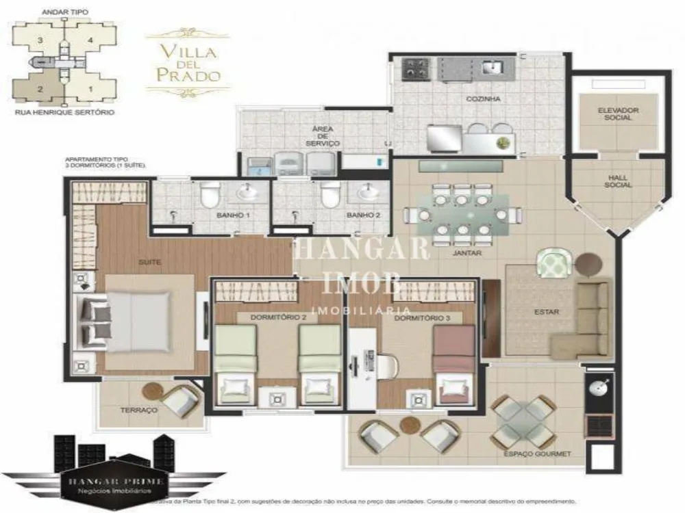 Apartamento, 3 quartos, 93 m² - Foto 3