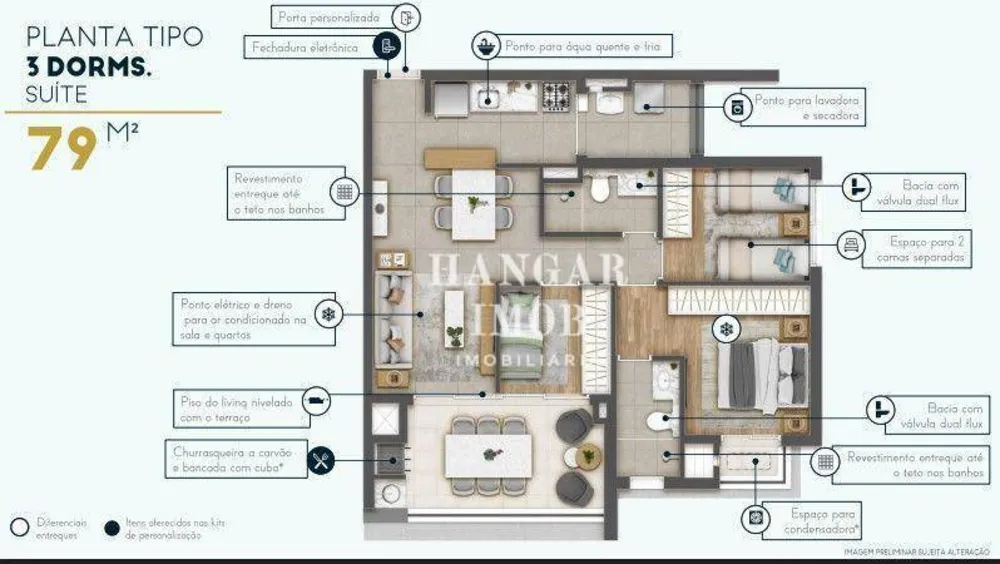 Apartamento, 3 quartos, 79 m² - Foto 4