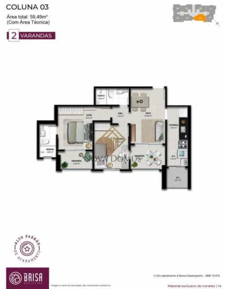 Apartamento, 2 quartos, 59 m² - Foto 8