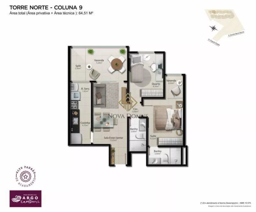Apartamento, 2 quartos, 66 m² - Foto 3