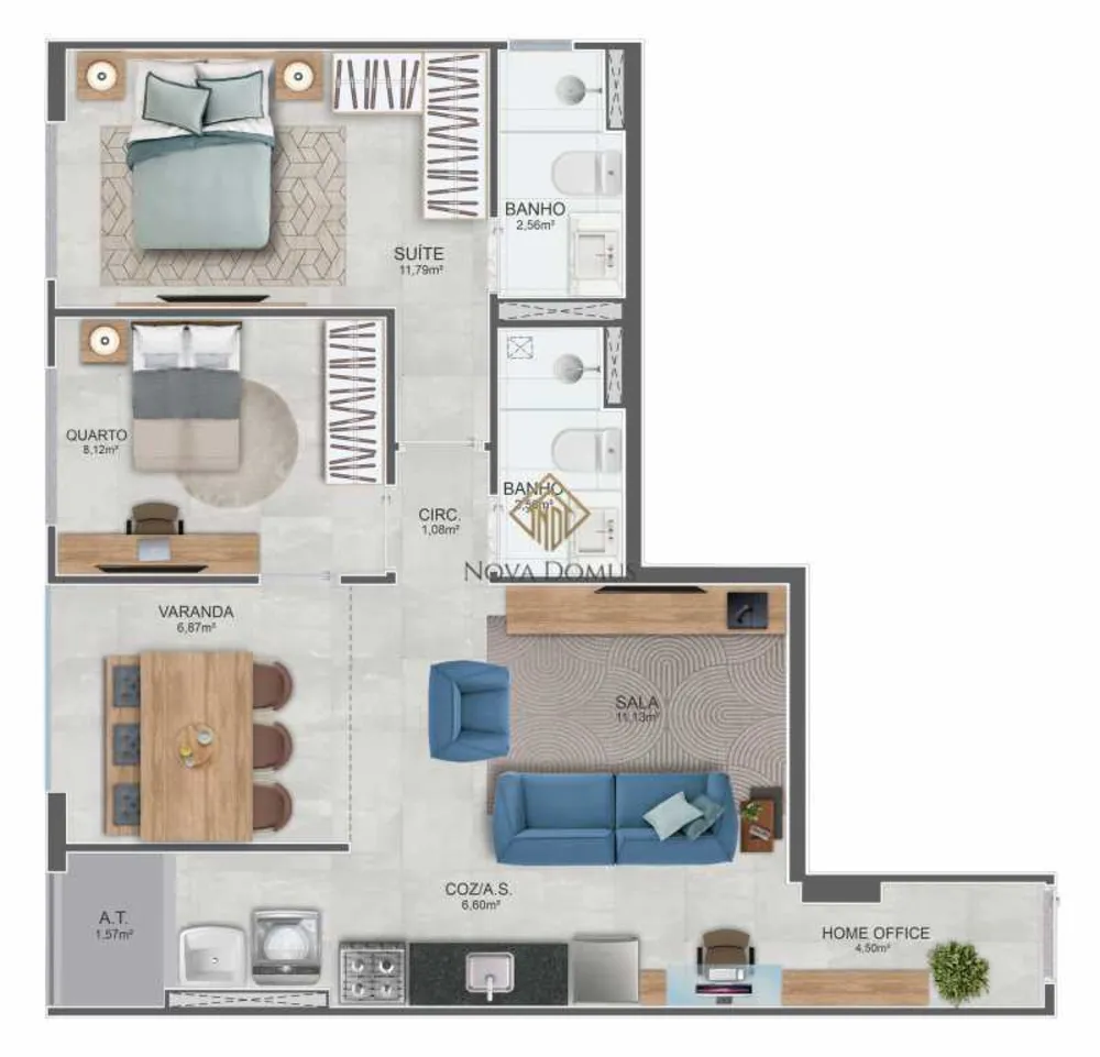 Apartamento, 2 quartos, 63 m² - Foto 16