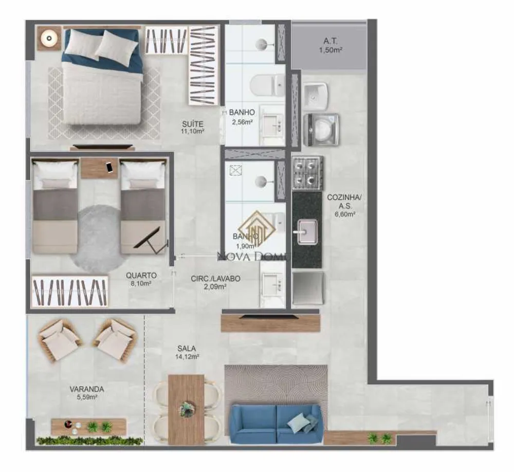 Apartamento, 2 quartos, 63 m² - Foto 15