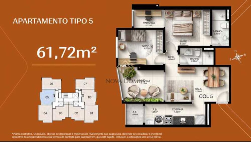 Apartamento, 2 quartos, 62 m² - Foto 4