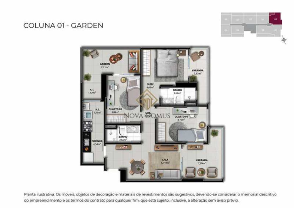 Apartamento, 2 quartos, 58 m² - Foto 3