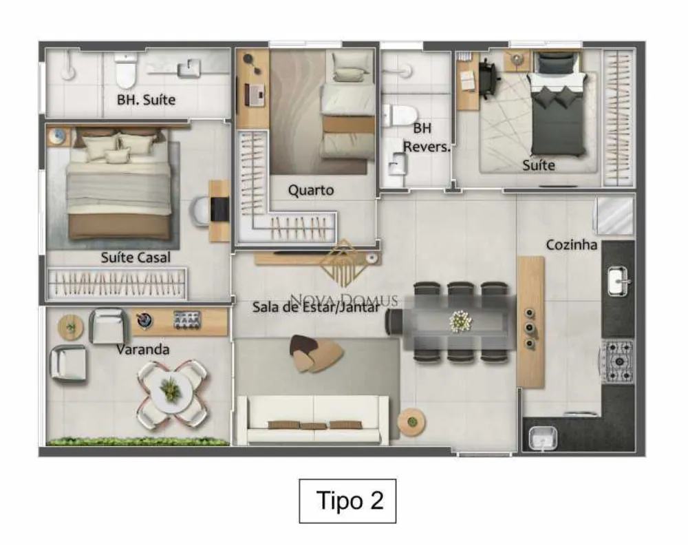 Apartamento, 2 quartos, 60 m² - Foto 6