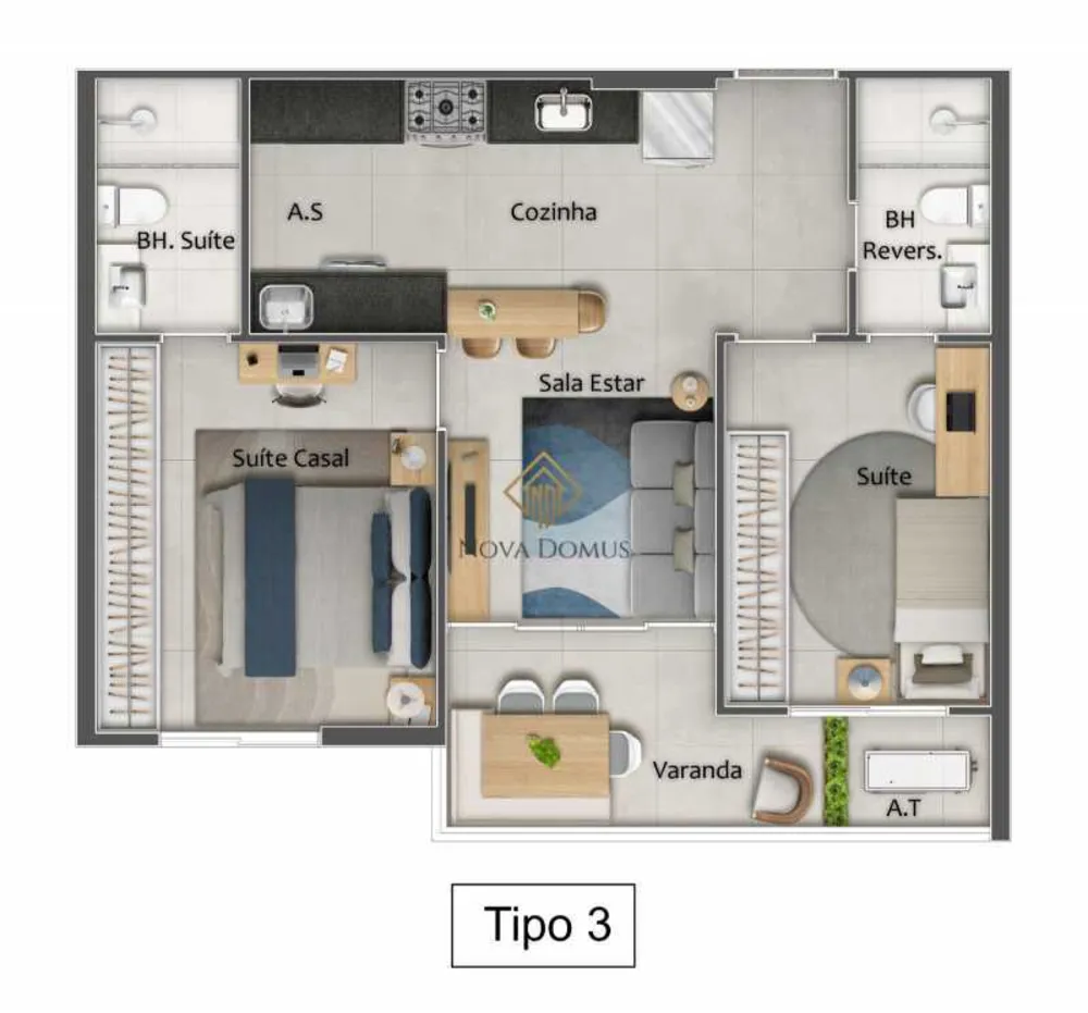 Apartamento, 2 quartos, 60 m² - Foto 4