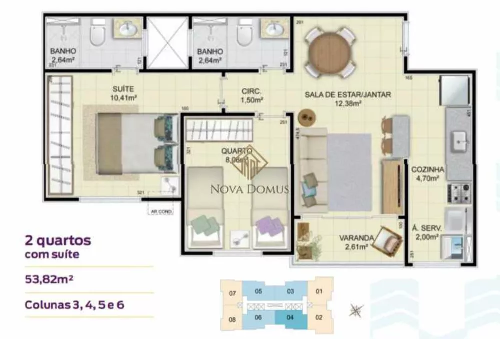 Apartamento, 2 quartos, 53 m² - Foto 14