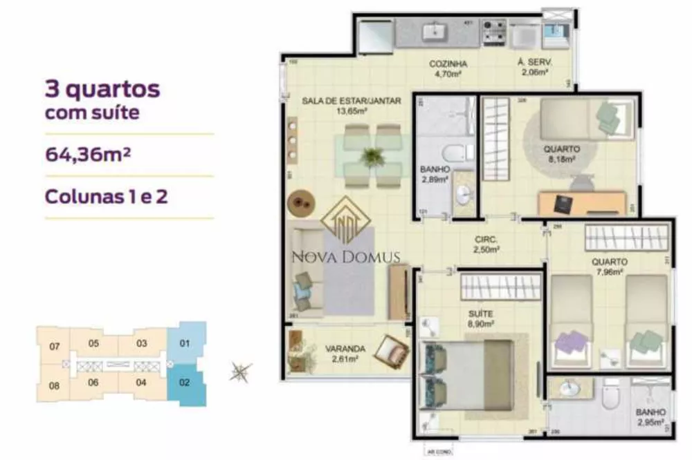 Apartamento, 2 quartos, 53 m² - Foto 12