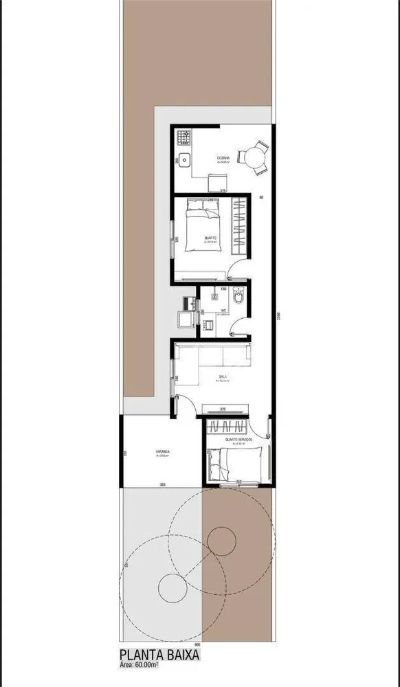 Casa, 2 quartos, 60 m² - Foto 2