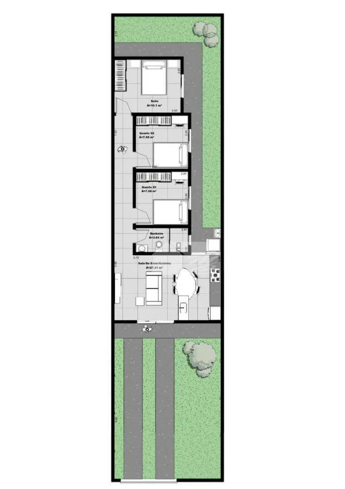 Casa, 3 quartos, 66 m² - Foto 3
