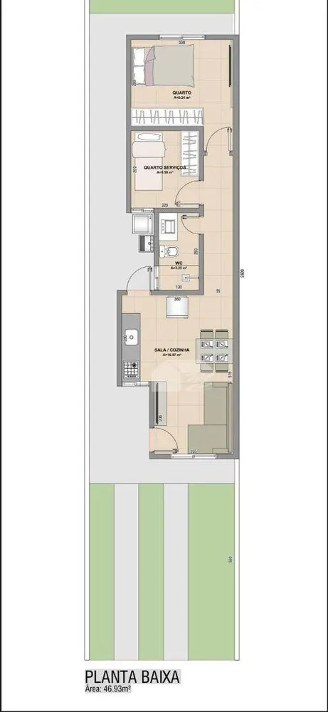 Casa, 2 quartos, 46 m² - Foto 3
