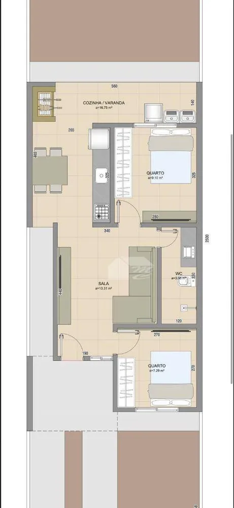 Casa, 2 quartos, 58 m² - Foto 4