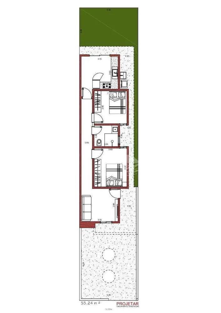 Casa, 2 quartos, 57 m² - Foto 3