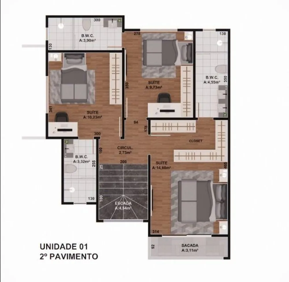 Sobrado, 3 quartos, 133 m² - Foto 3