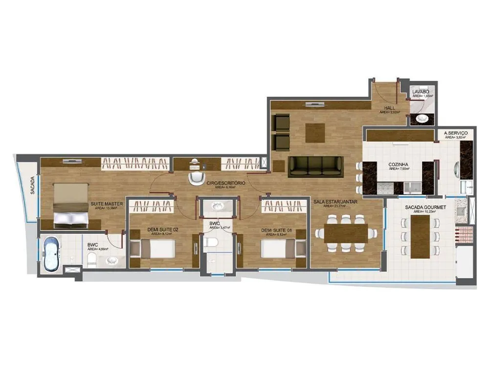 Apartamento, 3 quartos, 112 m² - Foto 4