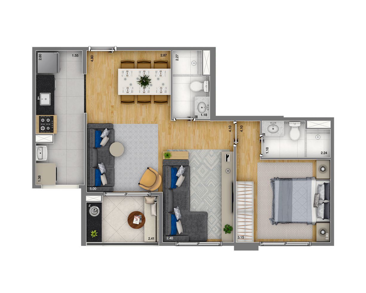 Apartamento à venda com 3 quartos, 74m² - Foto 7