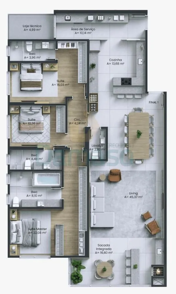 Apartamento, 3 quartos, 157 m² - Foto 11