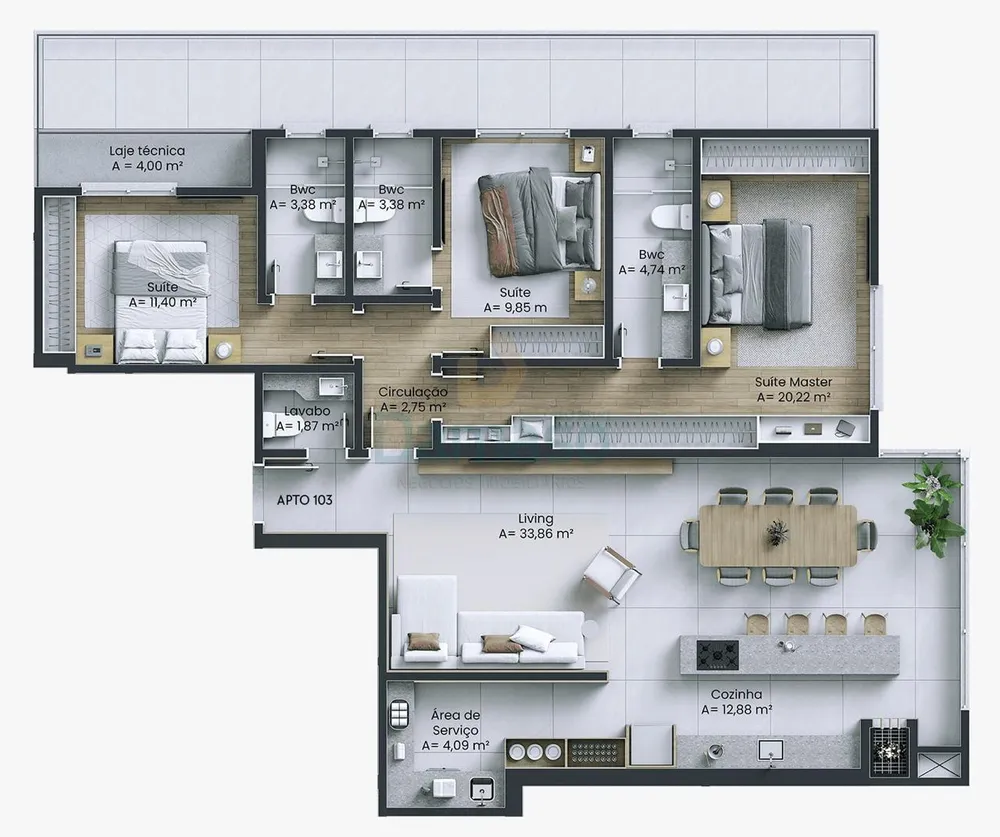 Apartamento, 3 quartos, 157 m² - Foto 12
