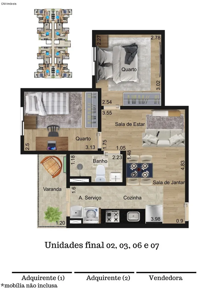 Apartamento, 2 quartos, 53 m² - Foto 11