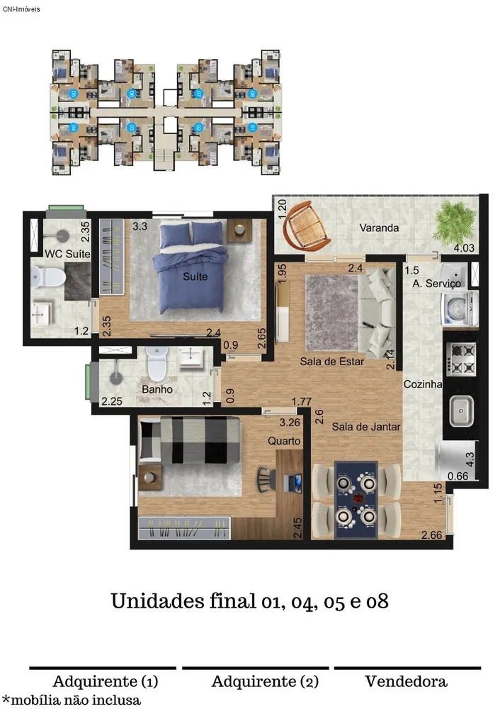 Apartamento, 2 quartos, 53 m² - Foto 5