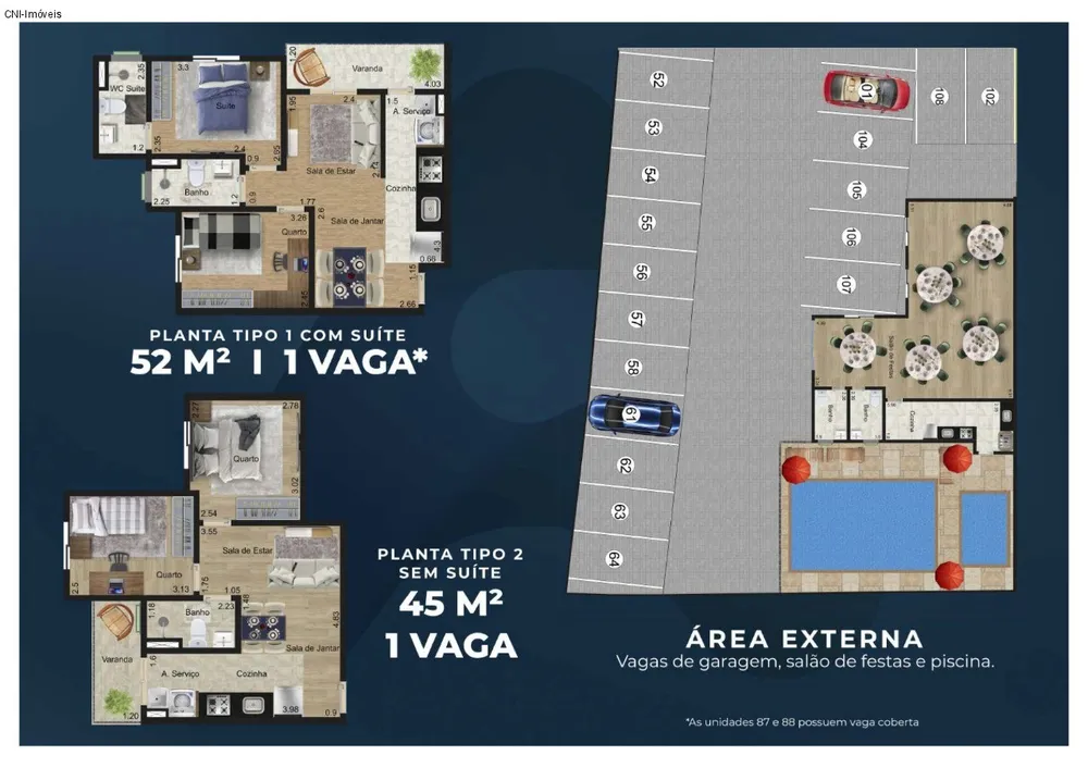 Apartamento, 2 quartos, 53 m² - Foto 2