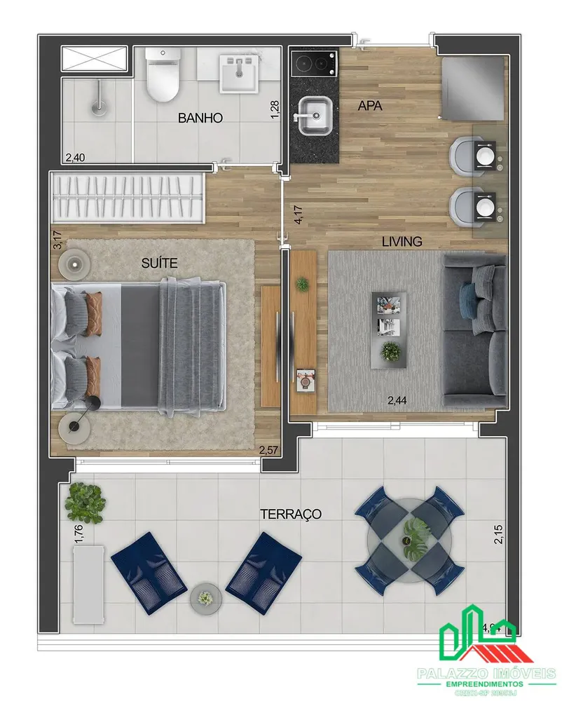 Apartamento, 1 quarto, 23 m² - Foto 12