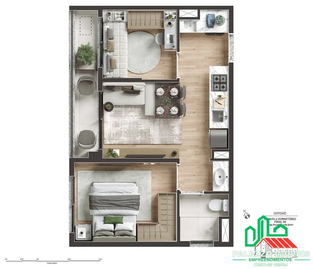 Apartamento, 1 quarto, 29 m² - Foto 8