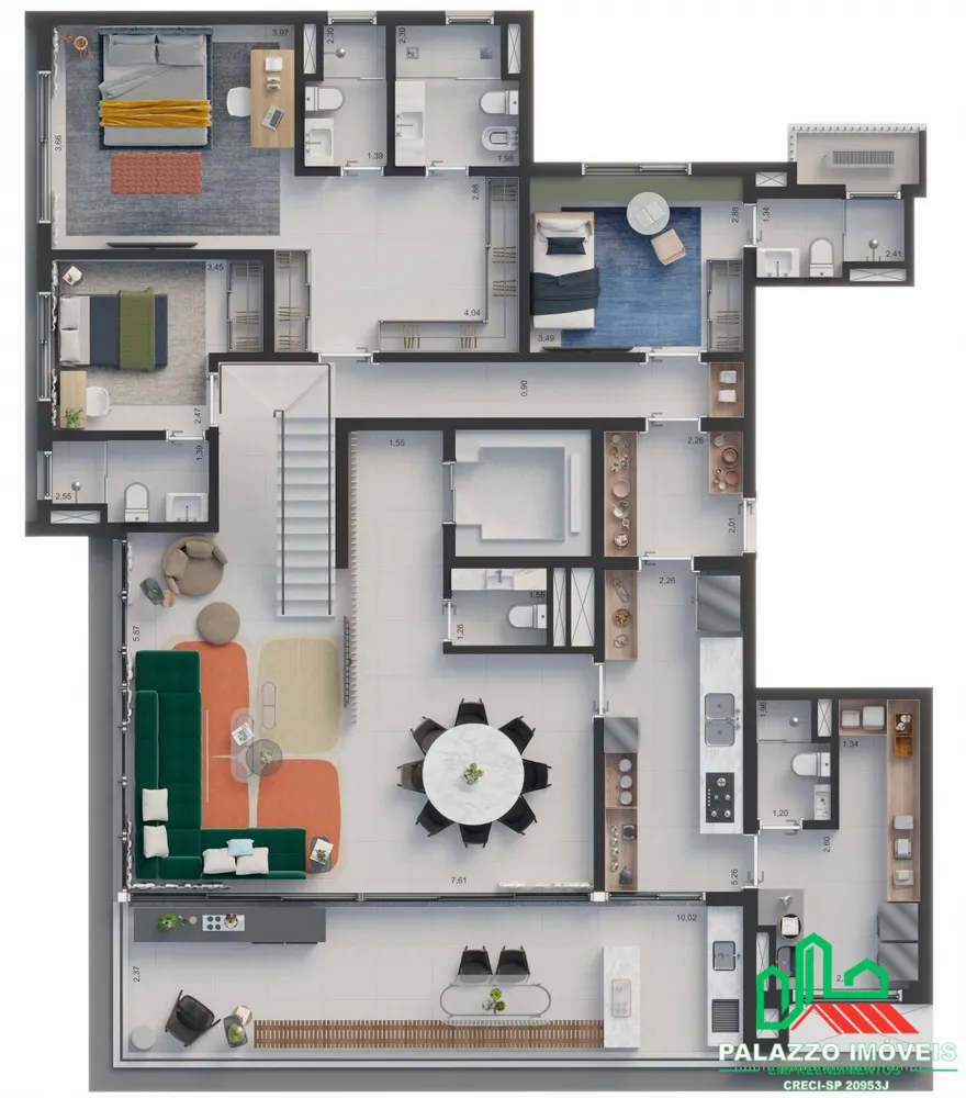 Cobertura, 3 quartos, 370 m² - Foto 13