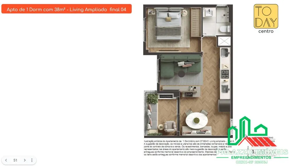 Apartamento, 2 quartos, 37 m² - Foto 1