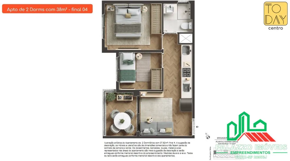 Apartamento, 2 quartos, 37 m² - Foto 12