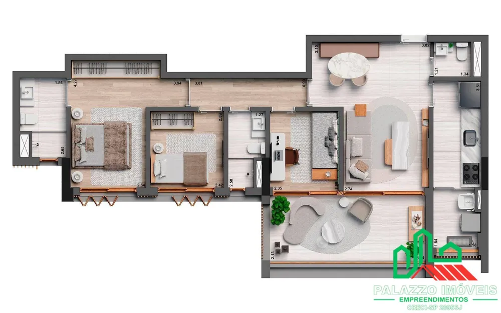 Apartamento, 2 quartos, 91 m² - Foto 11