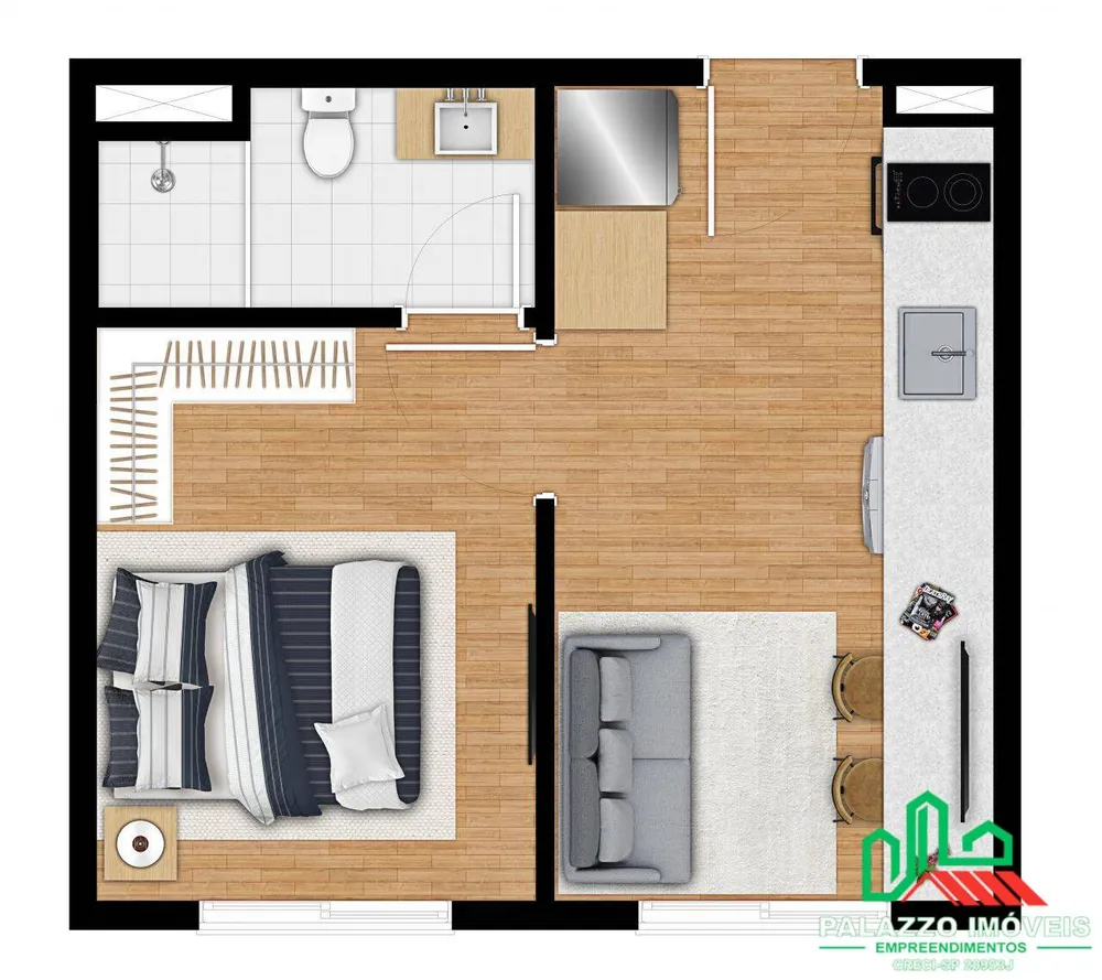 Apartamento, 1 quarto, 24 m² - Foto 7