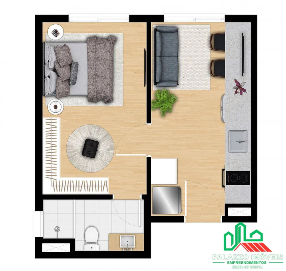 Apartamento, 1 quarto, 24 m² - Foto 4