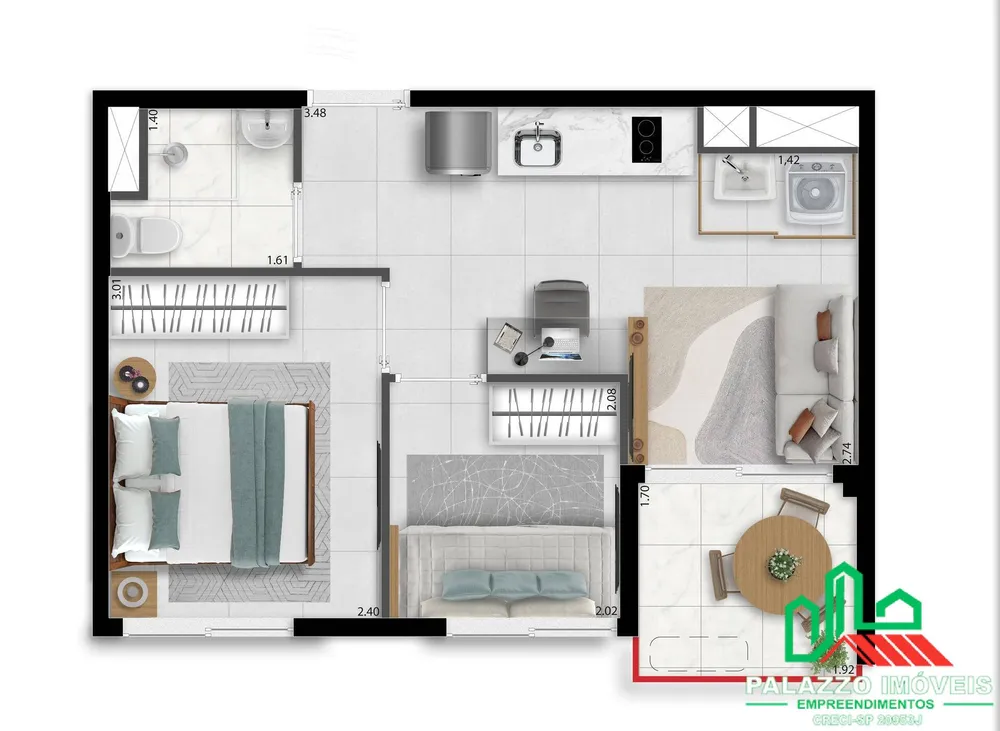 Apartamento, 1 quarto, 34 m² - Foto 16