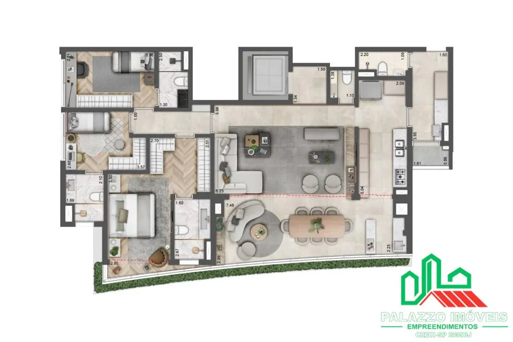 Cobertura, 3 quartos, 291 m² - Foto 11