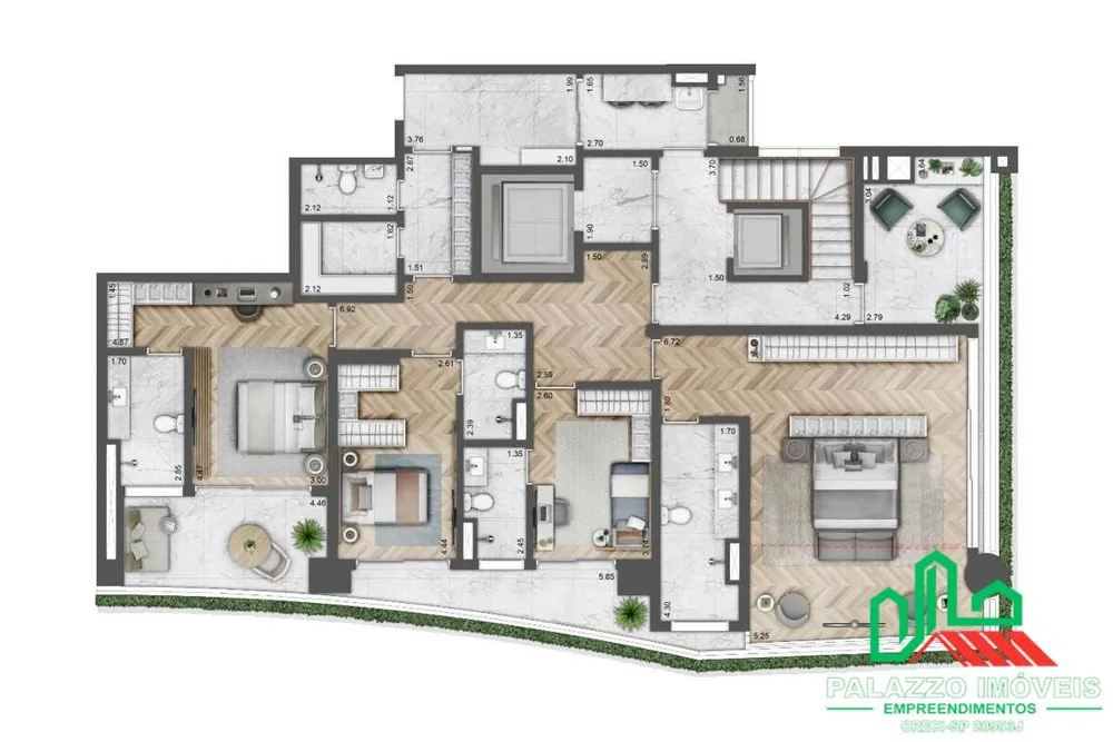 Cobertura, 3 quartos, 291 m² - Foto 12