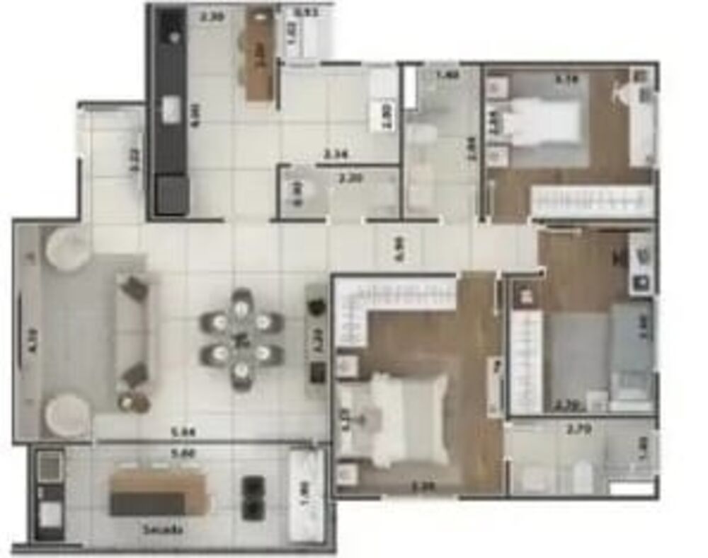 Apartamento, 3 quartos, 109 m² - Foto 2