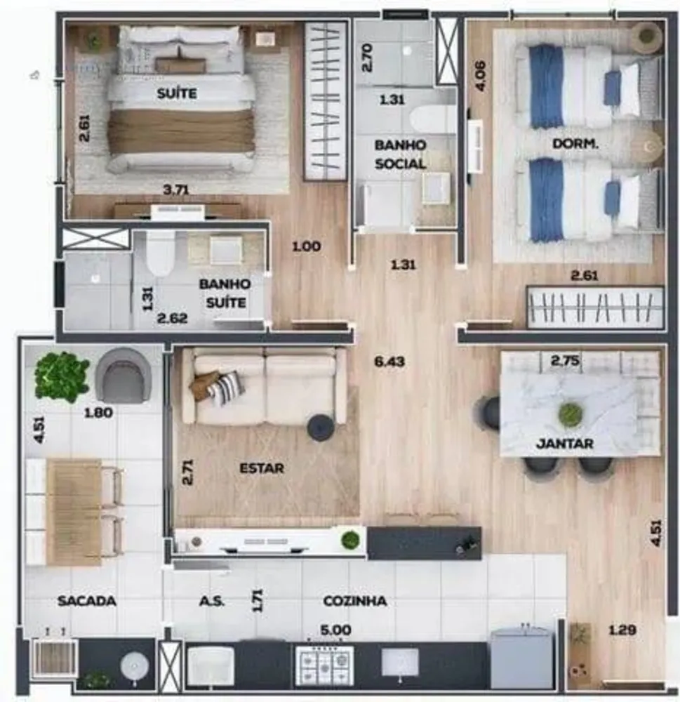 Apartamento, 2 quartos, 76 m² - Foto 18