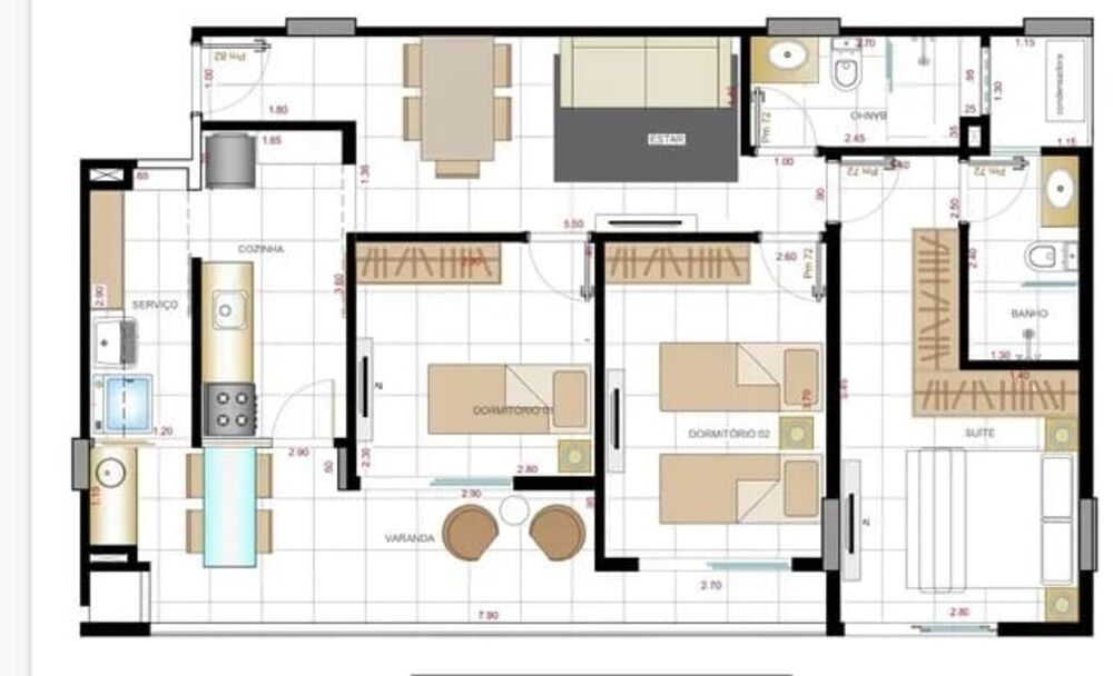 Apartamento, 3 quartos, 82 m² - Foto 3