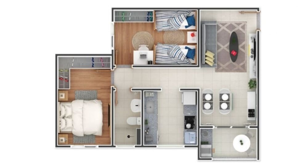 Apartamento, 2 quartos, 65 m² - Foto 2