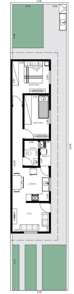 Casa, 2 quartos, 52 m² - Foto 1