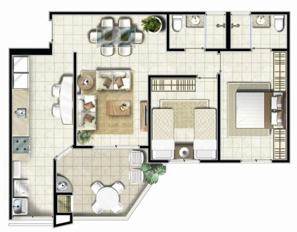 Apartamento, 2 quartos, 70 m² - Foto 12