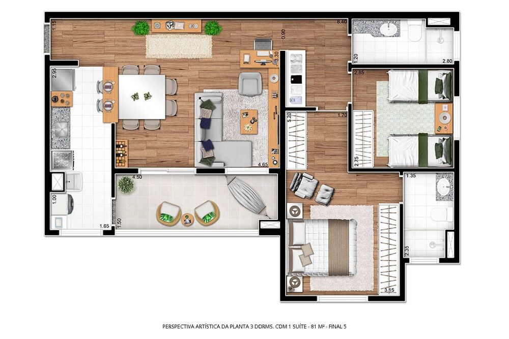 Apartamento, 3 quartos, 81 m² - Foto 11