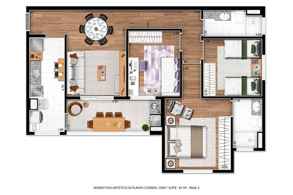 Apartamento, 3 quartos, 81 m² - Foto 12